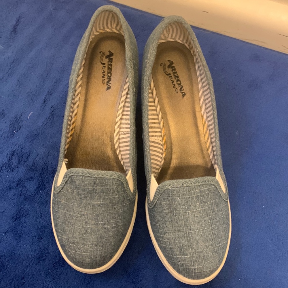 Jean wedge shoes